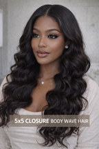 TRANSPARENT LACE CLOSURES 100% PREMIUM HUMAN HAIR
