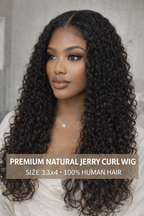 Premium Natural Jerry Curl Wig 13x4 100% HUMAN HAIR