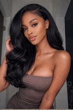 NATURAL GLUE LESS WIG 9X6 READY-TO-WEAR DEEP WAVE 180% DENSITY 100% HUMAN HAIR