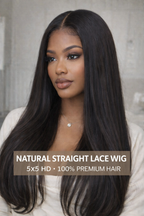 Natural Straight Lace Wig 5x5 HD 100% PREMIUM HAIR